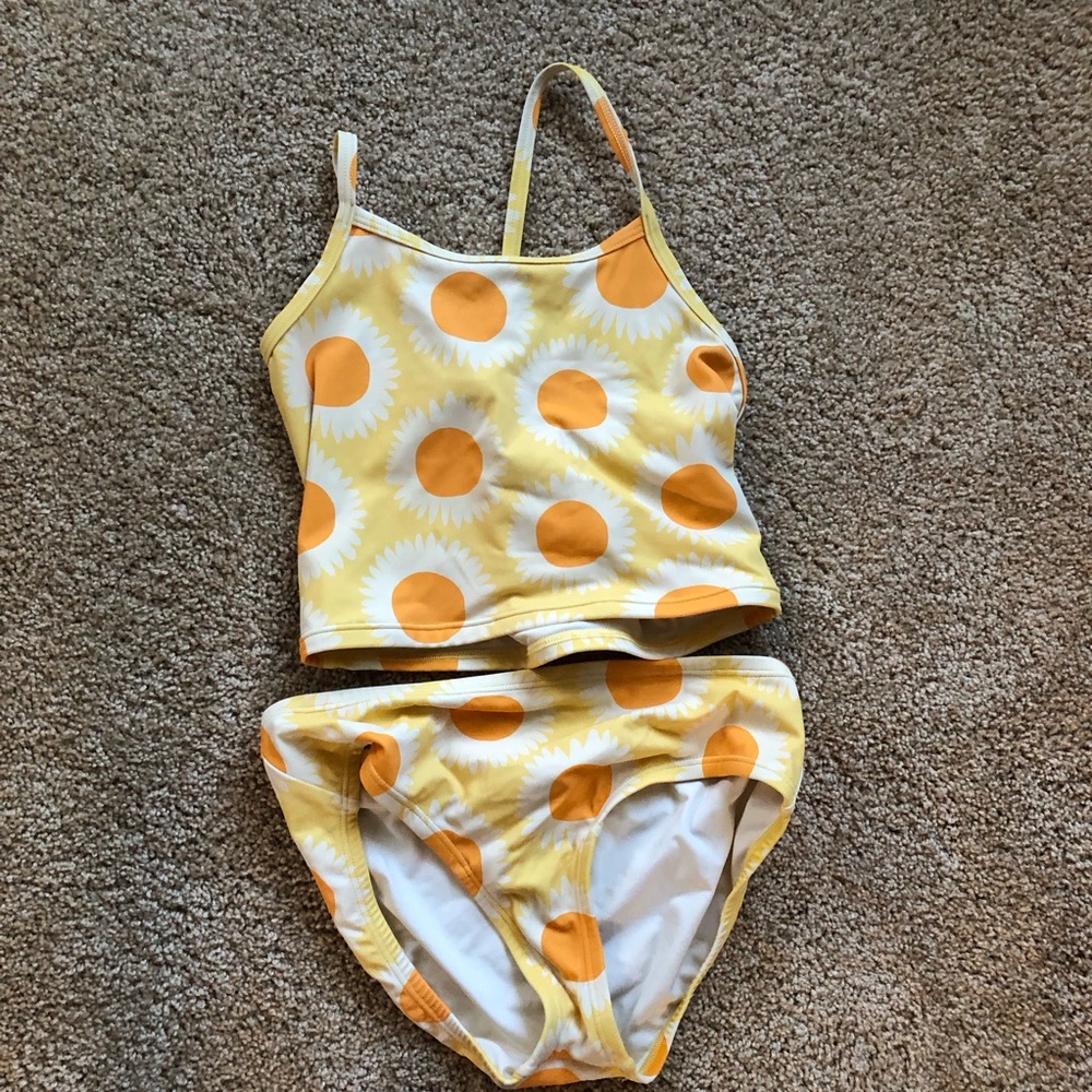 Hanna Andersson Tankini Swimwear Girls Size 12 cross back